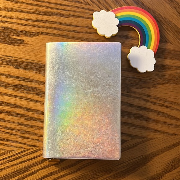 NWOT Iridescent Silver Pocket Notebook | Planner w Page Keeper • 5.5 x 4 Inch - Picture 5 of 16